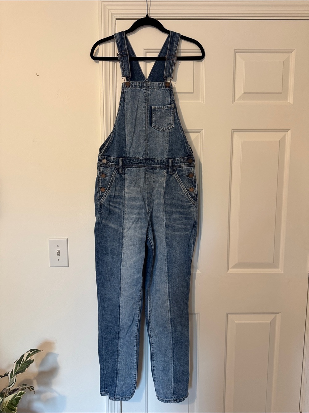 Blank NYC Two-Tone Blue Denim Overalls